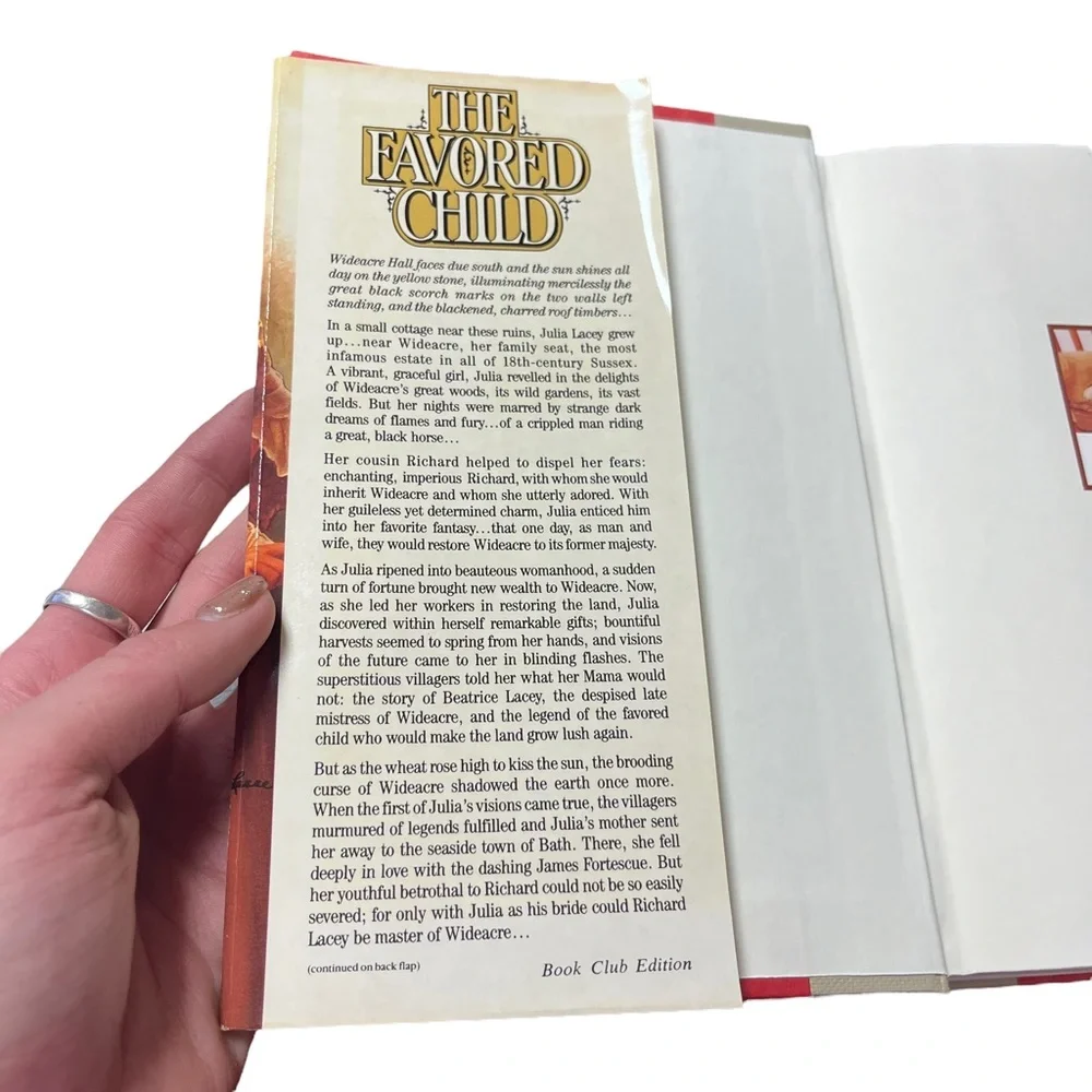 Philippa Gregory The Favored Child Publish 1989 Book Club Edition Hardcover Book